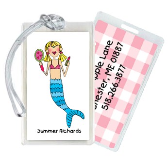 Starfish Art Luggage Tags - Mermaid