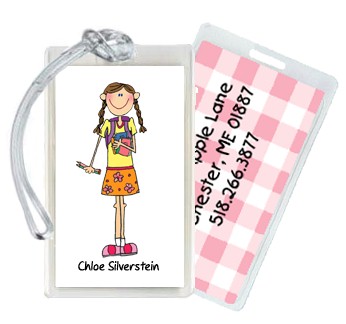 Starfish Art Luggage Tags - School Girl