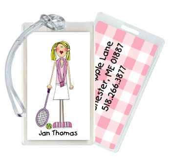 Starfish Art Luggage Tags - Tennis Girl