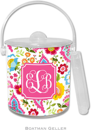 Boatman Geller Lucite Ice Buckets - Bright Floral (Pre-Set) Boatman Geller Lucite Ice Buckets - Bright Floral (Pre-Set)