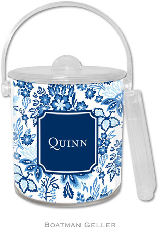 Boatman Geller Lucite Ice Buckets - Classic Floral Blue (Pre-Set) Boatman Geller Lucite Ice Buckets - Classic Floral Blue (Pre-Set)