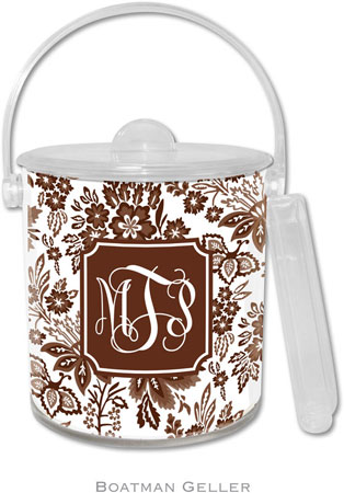 Boatman Geller Lucite Ice Buckets - Classic Floral Brown (Pre-Set) Boatman Geller Lucite Ice Buckets - Classic Floral Brown (Pre-Set)