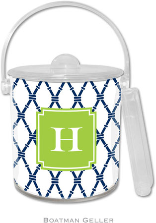 Boatman Geller Lucite Ice Buckets - Bamboo Navy & Green (Pre-Set) Boatman Geller Lucite Ice Buckets - Bamboo Navy & Green (Pre-Set)