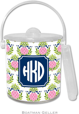 Boatman Geller Lucite Ice Buckets - Pineapple Repeat Pink (Pre-Set) Boatman Geller Lucite Ice Buckets - Pineapple Repeat Pink (Pre-Set)