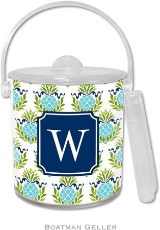 Boatman Geller Lucite Ice Buckets - Pineapple Repeat Teal (Pre-Set) Boatman Geller Lucite Ice Buckets - Pineapple Repeat Teal (Pre-Set)
