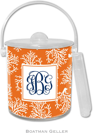 Boatman Geller Lucite Ice Buckets - Coral Repeat Boatman Geller Lucite Ice Buckets - Coral Repeat
