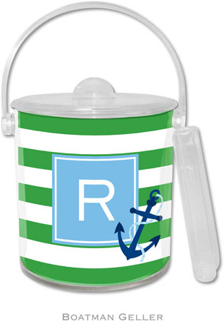 Boatman Geller Lucite Ice Buckets - Stripe Anchor (Pre-Set) Boatman Geller Lucite Ice Buckets - Stripe Anchor (Pre-Set)