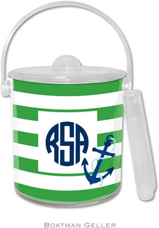 Boatman Geller Lucite Ice Buckets - Stripe Anchor Boatman Geller Lucite Ice Buckets - Stripe Anchor