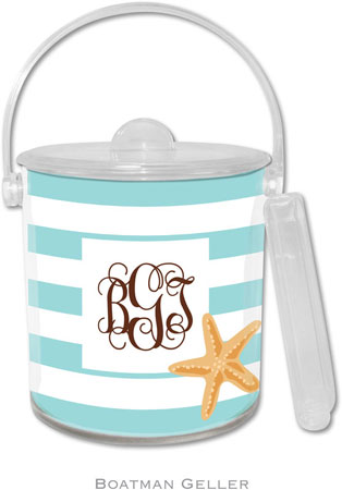 Boatman Geller Lucite Ice Buckets - Stripe Starfish Boatman Geller Lucite Ice Buckets - Stripe Starfish