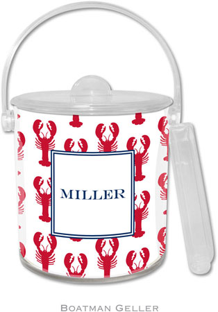 Boatman Geller Lucite Ice Buckets - Lobsters Red Boatman Geller Lucite Ice Buckets - Lobsters Red