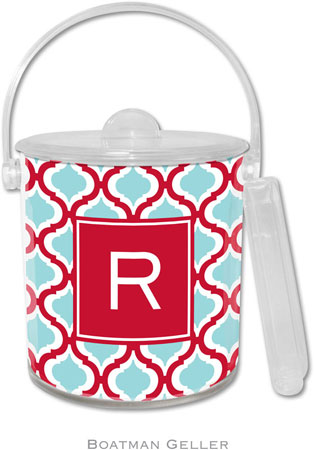 Boatman Geller Lucite Ice Buckets - Kate Red & Teal (Pre-Set) Boatman Geller Lucite Ice Buckets - Kate Red & Teal (Pre-Set)
