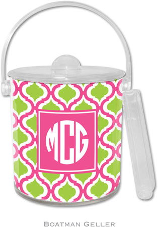 Boatman Geller Lucite Ice Buckets - Kate Raspberry & Lime (Pre-Set) Boatman Geller Lucite Ice Buckets - Kate Raspberry & Lime (Pre-Set)