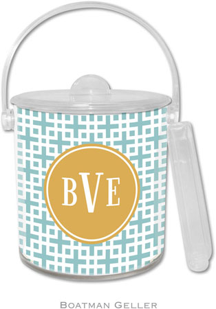 Boatman Geller Lucite Ice Buckets - Lattice Slate (Pre-Set) Boatman Geller Lucite Ice Buckets - Lattice Slate (Pre-Set)
