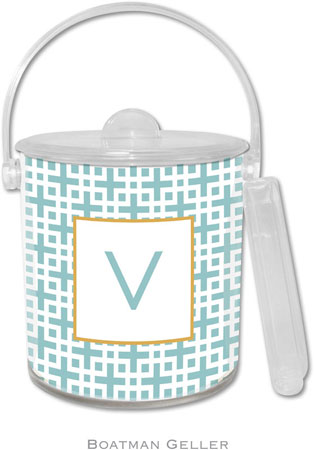 Boatman Geller Lucite Ice Buckets - Lattice Slate Boatman Geller Lucite Ice Buckets - Lattice Slate