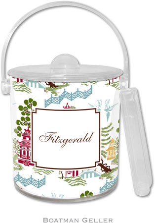 Boatman Geller Lucite Ice Buckets - Chinoiserie Autumn Boatman Geller Lucite Ice Buckets - Chinoiserie Autumn