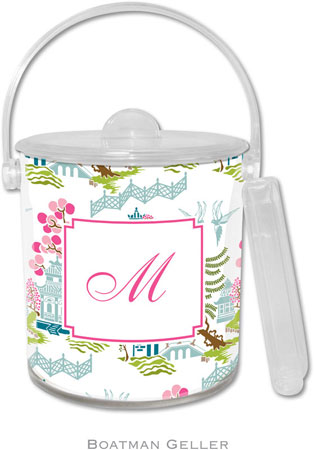 Boatman Geller Lucite Ice Buckets - Chinoiserie Spring Boatman Geller Lucite Ice Buckets - Chinoiserie Spring