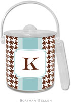 Boatman Geller Lucite Ice Buckets - Alex Houndstooth Chocolate