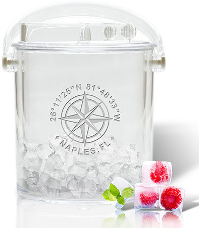 Personalized Ice Buckets by Carved Solutions - GPS Coordinates