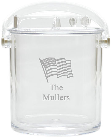 Personalized Ice Buckets by Carved Solutions - Flag