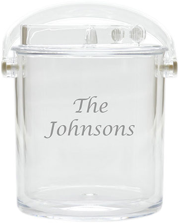 Personalized Ice Buckets by Carved Solutions - Text