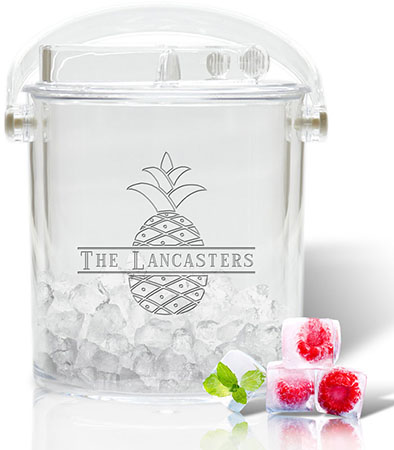 Personalized Ice Buckets by Carved Solutions - Split Letter Pineapple
