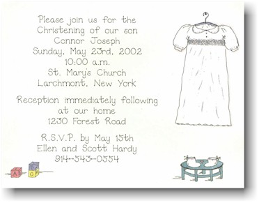 Blue Mug Designs Invitations - Christening Blue Mug Designs Invitations - Christening