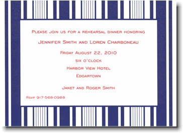 Boatman Geller - Navy Multistripe Invitations