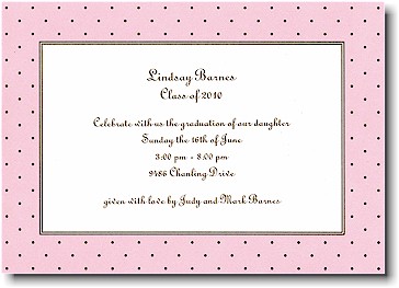 Boatman Geller - Pink With Brown Dot Invitations