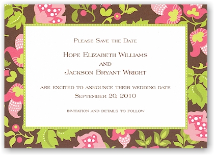 Boatman Geller - Brown Floral Invitations