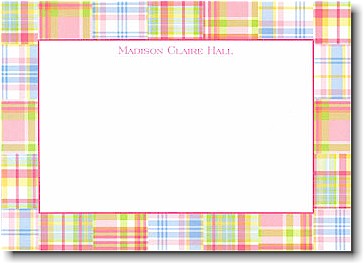 Boatman Geller - Pink Madras Patch Invitations Boatman Geller - Pink Madras Patch Invitations