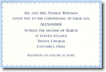 Boatman Geller - Blue Scallop Invitations