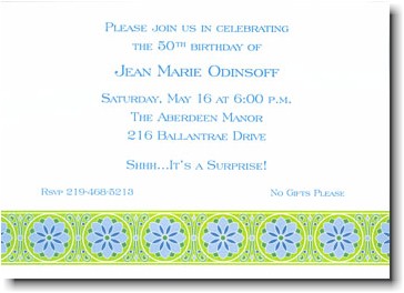 Boatman Geller - Lime Floral Band Invitations