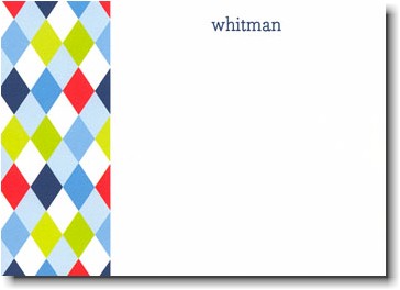 Boatman Geller - Blue Argyle Invitations