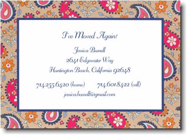 Boatman Geller - Tan Paisley Invitations