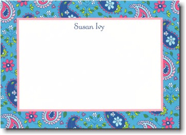 Boatman Geller - Blue Paisley Invitations