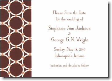 Boatman Geller - Brown Bamboo Rings Invitations