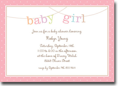 Boatman Geller - Banner Baby Girl Birth Announcements/Invitations (H)