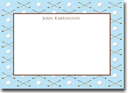 Boatman Geller Invitations - Golf Repeat Light Blue (H)