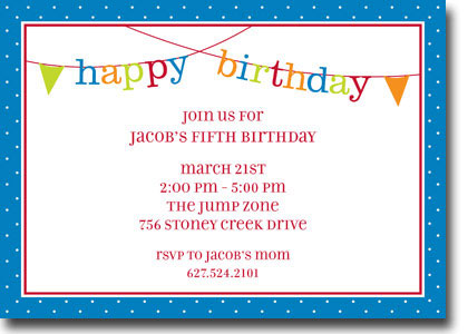 Boatman Geller - Banner Birthday Boy Invitations (H) Boatman Geller - Banner Birthday Boy Invitations (H)