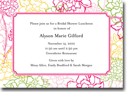 Boatman Geller Invitations - Chelsea Floral Pink Boatman Geller Invitations - Chelsea Floral Pink