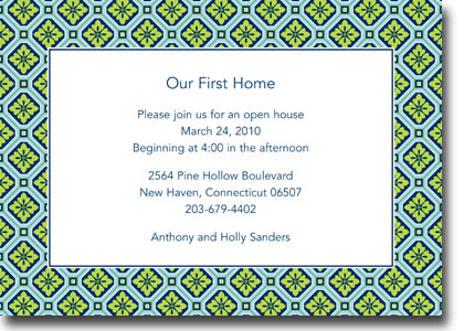 Boatman Geller Invitations - Geo Pattern Blue Boatman Geller Invitations - Geo Pattern Blue
