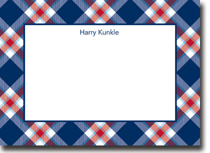 Boatman Geller - Ashley Plaid Navy Birth Announcements/Invitations Boatman Geller - Ashley Plaid Navy Birth Announcements/Invitations