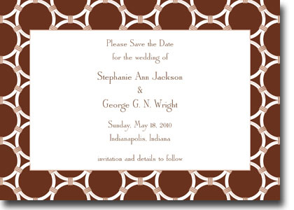 Boatman Geller Invitations - Bamboo Rings Brown Boatman Geller Invitations - Bamboo Rings Brown