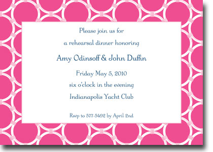 Boatman Geller Invitations - Bamboo Rings Pink Boatman Geller Invitations - Bamboo Rings Pink