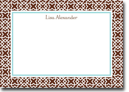 Boatman Geller Invitations - Mod Lattice Border Brown Boatman Geller Invitations - Mod Lattice Border Brown