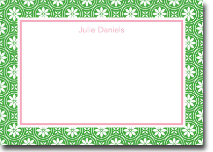 Boatman Geller Invitations - Medallion Border Green