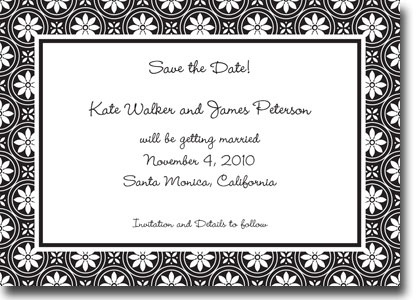 Boatman Geller Invitations - Medallion Border Black Boatman Geller Invitations - Medallion Border Black