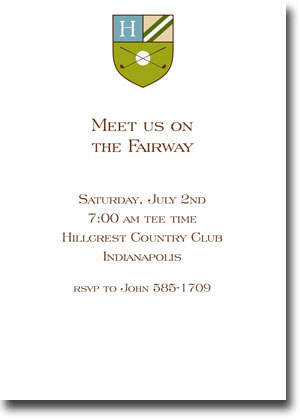 Boatman Geller Invitations - Crest Golf (V) Boatman Geller Invitations - Crest Golf (V)
