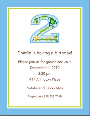 Boatman Geller - Vine Blue 2 Invitations Boatman Geller - Vine Blue 2 Invitations