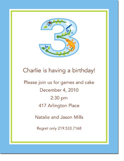 Boatman Geller - Vine Blue 3 Invitations Boatman Geller - Vine Blue 3 Invitations